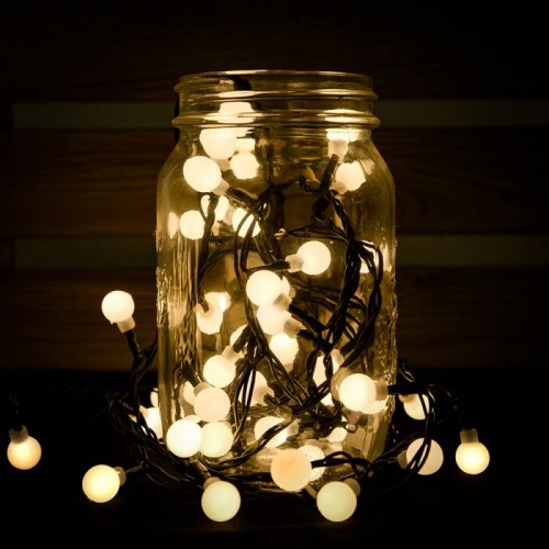 Novogodišnje lampice LED biserni niz 240 sijalica toplo bela