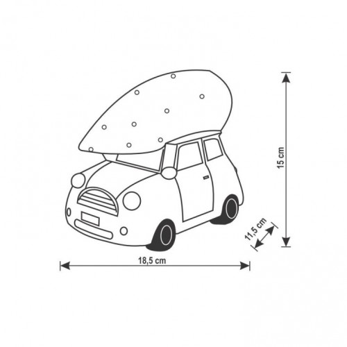 Keramička led stona dekoracija beli automobil