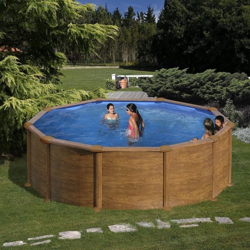 Okrugli montažni bazen Pacific Wood SET 350x120cm