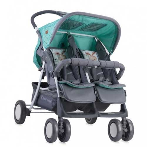 Kolica za Blizance Twin Green & Grey