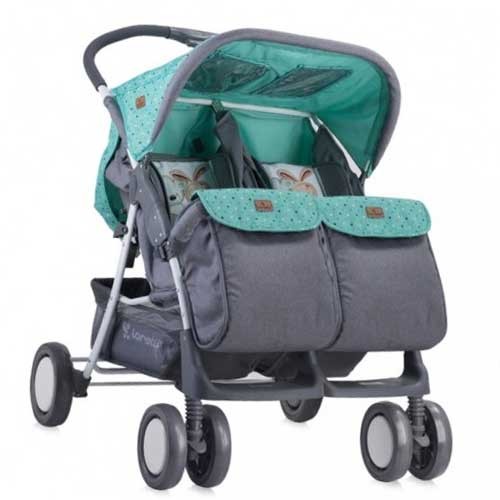 Kolica za Blizance Twin Green & Grey