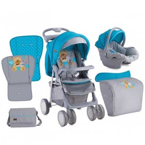 Kolica Foxy Set Blue & Grey Hello Bear