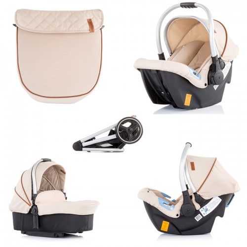 Kolica za bebe Baby stroller Prema 3 u 1 Chipolino 0+ Caramel