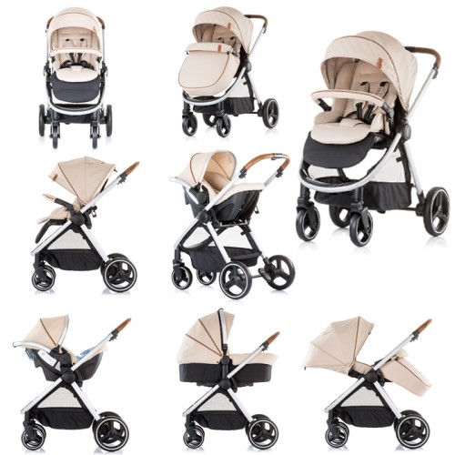 Kolica za bebe Baby stroller Prema 3 u 1 Chipolino 0+ Caramel