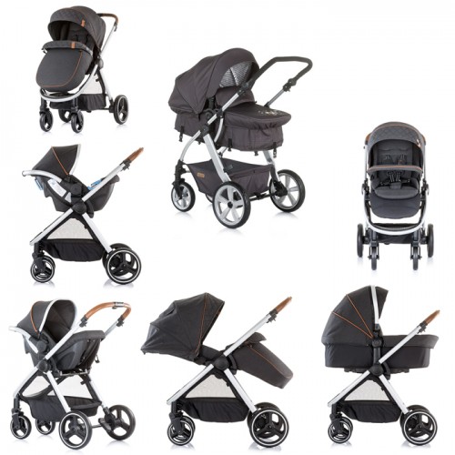 Kolica za bebe Baby stroller Prema 3 u 1 Chipolino granite grey