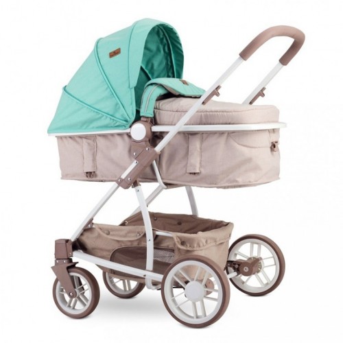 Kolica za bebe S-500 Set Zelena i Bež Dots