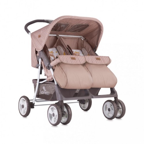 Kolica za Blizance Twin Beige&Yellow Happy Family