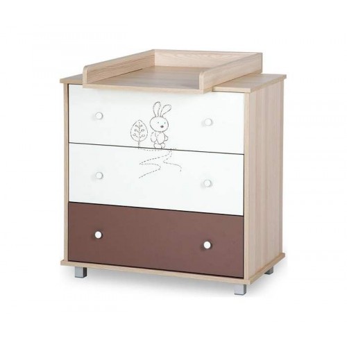 Komoda za bebu Safari Little Bunny White