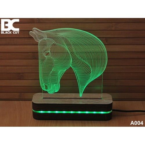 3D lampa Konj 8 boja