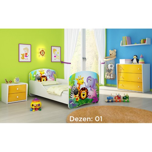 Krevet za decu BLUE SA FIOKOM 160X80 ACMA 2 45 dezena
