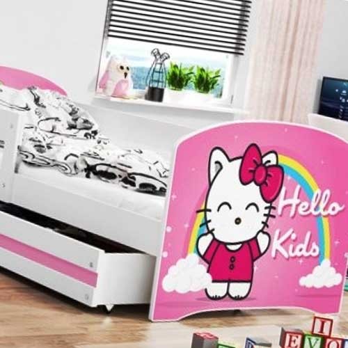 Dečiji krevet Lookie White 160x80 cm sa dušekom dezen 03