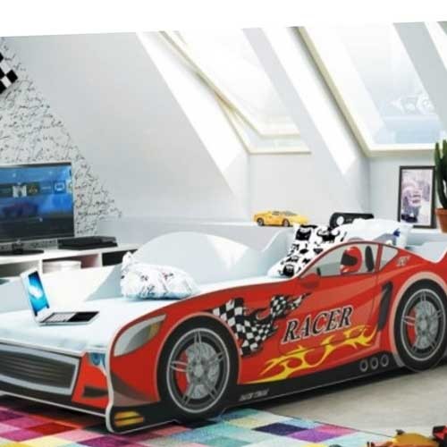 Dečiji krevet Racer crveni 160x80 cm sa dušekom