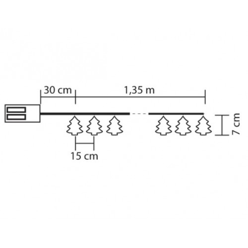 Lampice za jelku Jelkice sa 10 LED dioda KLM10/T