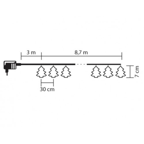 Lampice za jelku Jelkice sa 30 LED dioda KLM30/T