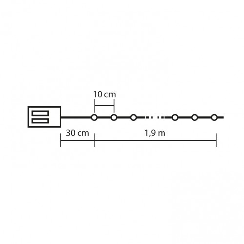 Lampice za jelku Kristal sa 20 micro LED dioda ML21/WW