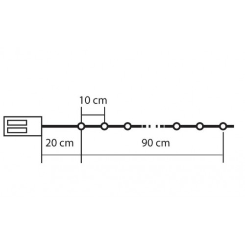 Lampice za jelku Zvezdice 10 LED dioda  MLC10/CS-WH