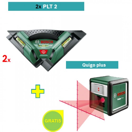 Laser za pločice Bosch PLT 2 + Laser za ukrštene linije Bosch Quigo 2
