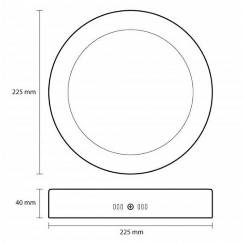 LED nadgradna panel lampa 18W toplo bela LNP-O-18/WW PROSTO