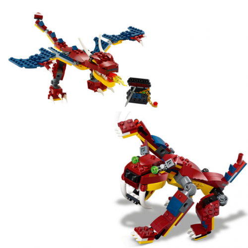 LEGO KOCKE - Kocke 3u1 Plameni zmaj1