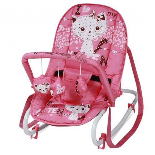Ležaljka ljuljaška za bebe Top Relax Pink Kitten