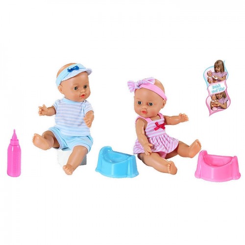 Lutka beba koja pije i piški Loko toys 32 cm ROZE