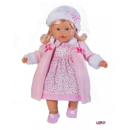 Lutka devojčica Loko toys u kaputiću 39cm