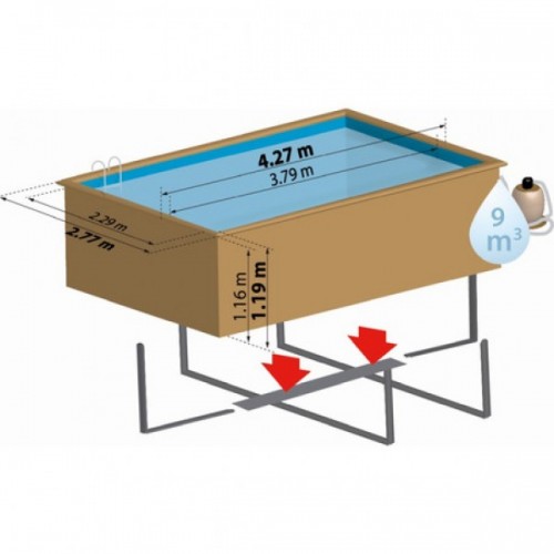 Canelle 2 set ovalni bazen 5,36 x 3,36 x 1,17m ( 790087)