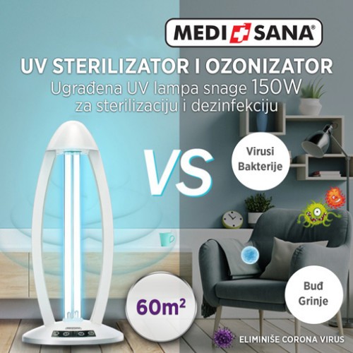 Medisana™ UV + Ozone Gemicidni Sterilizator i Ozonizator 38W + Zaštitne Naočare