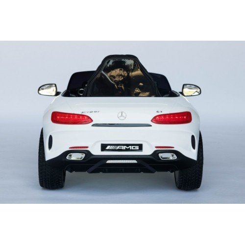 Mercedes AMG GTR Licencirani Auto na akumulator sa kožnim sedištem i mekim gumama Beli