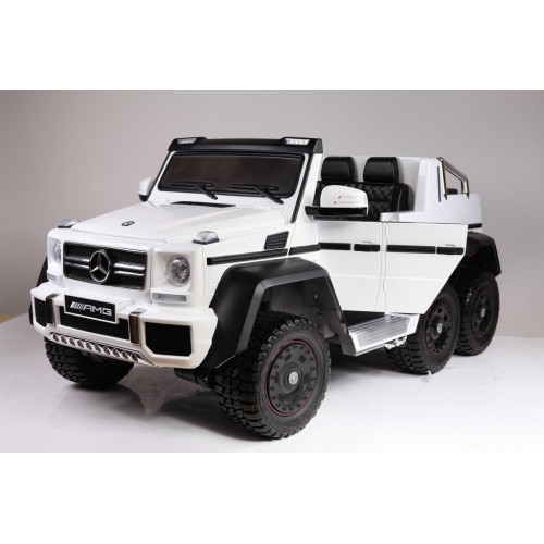 Džip na akumulator Mercedes G 63 beli AMG 6x6 