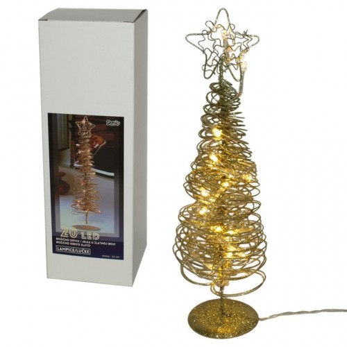 Metalno božićno drvce u zlatnoj boji