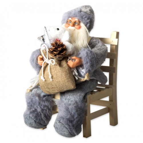 Mini sis deda Mraz na stolici 30 cm