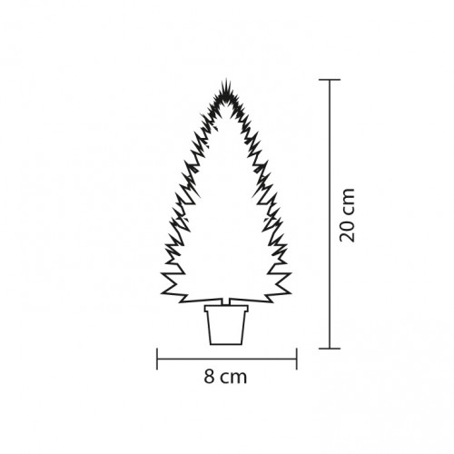 Mini veštačka jelka sa LED osvetljenjem 20 cm KMF20LED