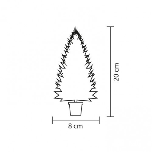 Mini veštačka jelka sa LED osvetljenjem 20 cm KMF20LED