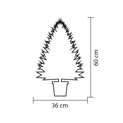 Mini veštačka jelka sa LED osvetljenjem 60 cm KMF60LED