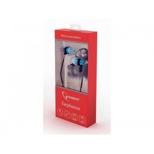 MP3 slušalice sa mikrofonom , BLUE (1x3,5mm) Gembird MHS-EP-002 Metal 