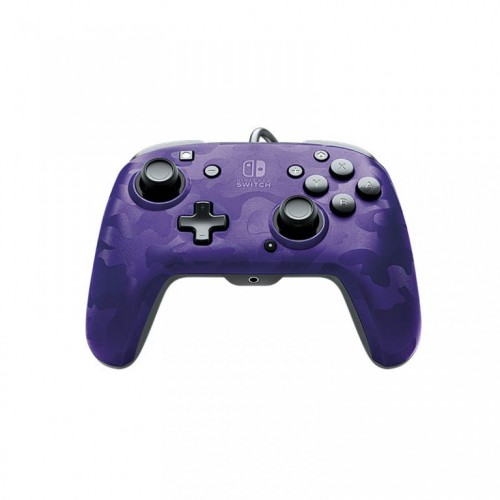 Nintendo Switch Faceoff Deluxe Controller Audio Camo Purple
