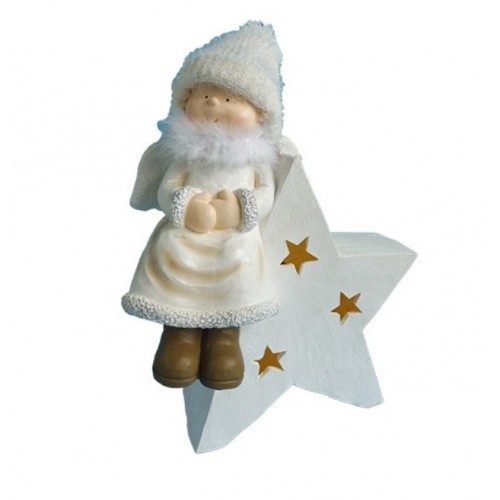 Novogodišnja dekoracija devojčica i zvezda 50 cm Willy