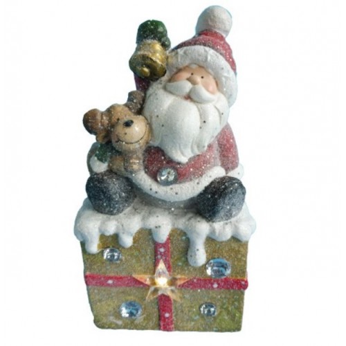 Novogodišnja dekoracija eda Mraz na poklonu 38 cm Willy