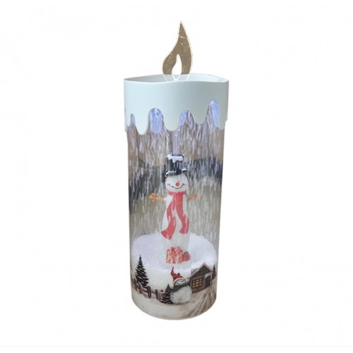 Novogodišnja dekoracija sveća Sneško Belić 53cm Winter