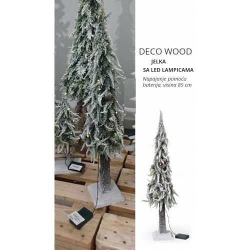 Novogodišnja jelka Deco Wood sa LED lampicama 85 cm