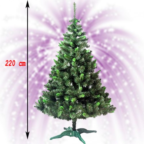 Novogodišnja jelka sa zelenim vrhovima 220 cm