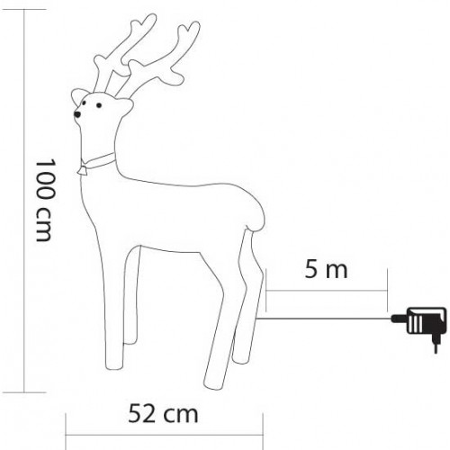 Novogodišnja Svetleća figura Irvas KDA5 100cm