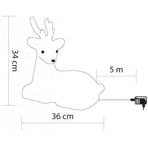 Novogodišnja Svetleća figura Irvas KDA7 34cm