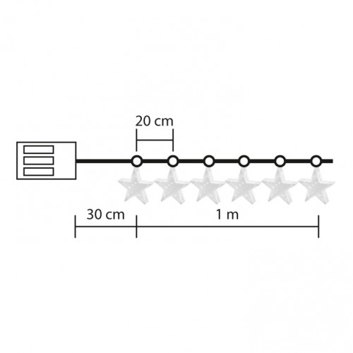 Novogodišnje lampice Zvezdice MRLC6/S