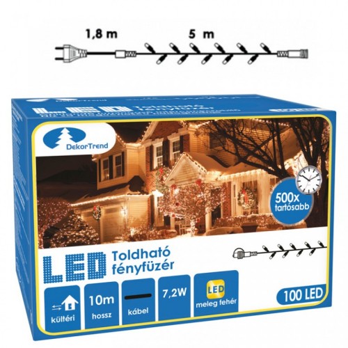 Novogodišnje LED lampice za spoljnu i unutrašnju upotrebu 5 m toplo bela