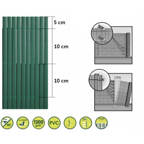 Ograda od veštačkog bambusa - 2m x 3m Bež