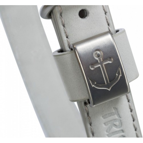 Be Nordic ogrlica koža  XS-S 30-36cm/15mm Sivi