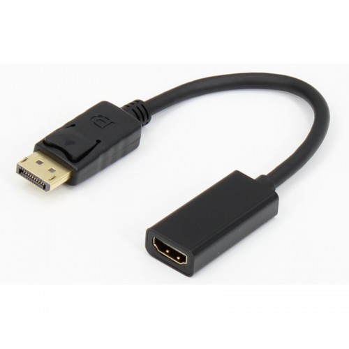 E-GREEN Adapter DisplayPort 1.4(M)  HDMI 2.0(F) kabl 20cm crni