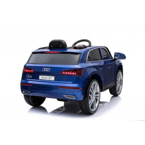 Dečiji automobil na akumulator Audi Q5 2019 sa kožnim sedištem i mekim gumama plavi